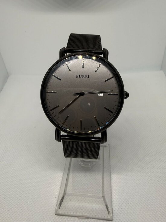 Burei Other - BUREI Men’s Minimalist Black Watch Gray Dial Stainless Steel Mesh Band Quartz